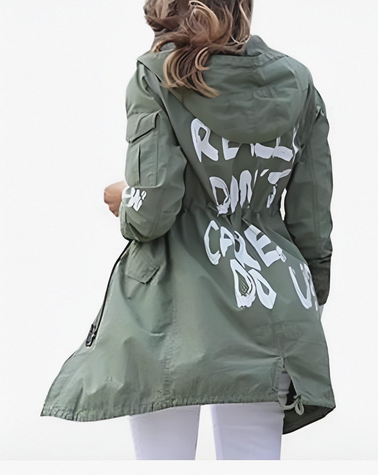 Women's I Really Don't Care Do U Melania Trump Cotton Coat Jacket - Women's Cotton Coat Jacket