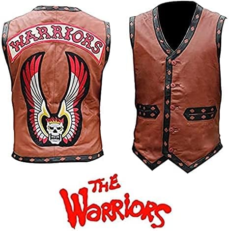 Men's Genuine Motorcycle Leather Vest Gangster Biker Warrior Vest