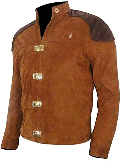 Men's Warriors Viper Pilot Battlestar Galactica Jacket Brown Suede Leather Jacket