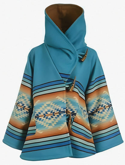 Women Kelly Reilly Beth Dutton Series Season 03 Blue Hooded Fleece Blend Coat