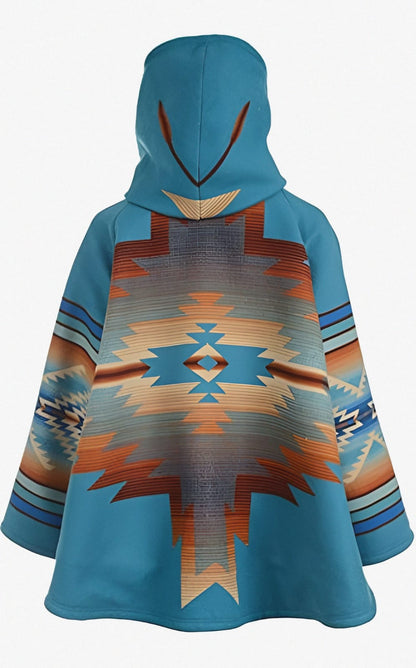 Women Kelly Reilly Beth Dutton Series Season 03 Blue Hooded Fleece Blend Coat