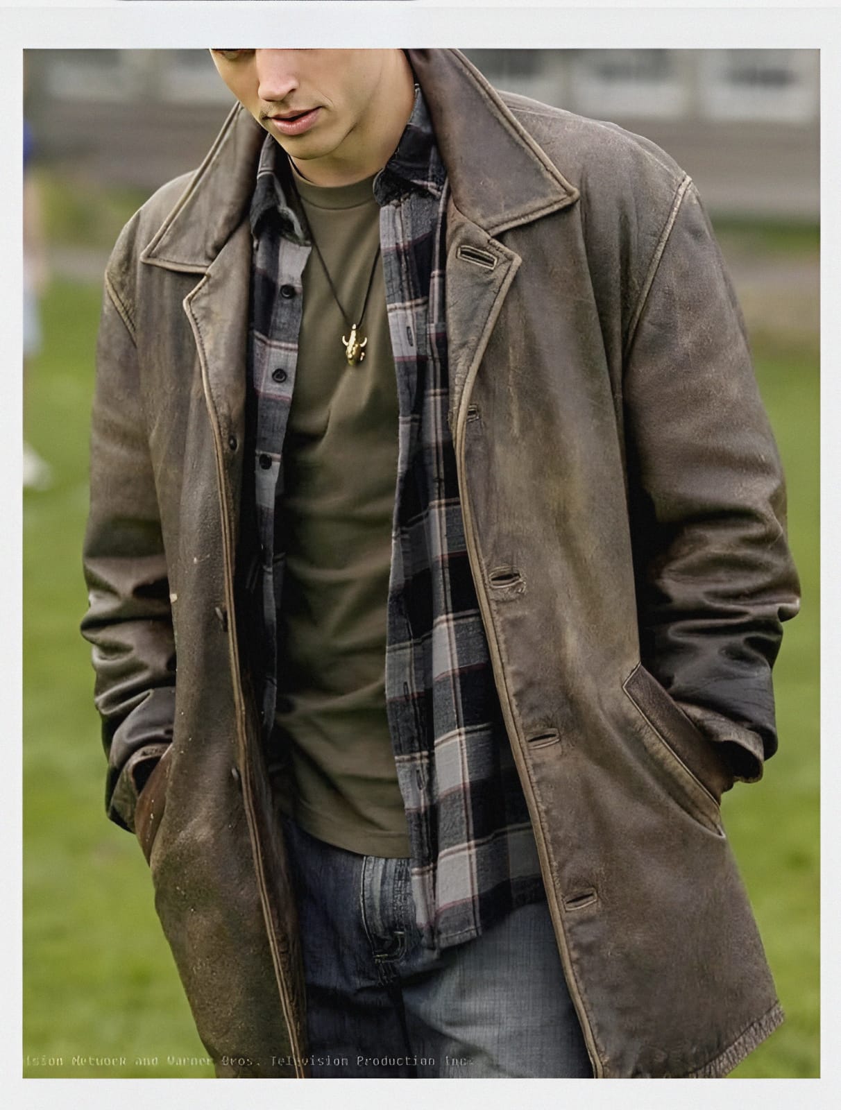 Dean Winchester Distress Real Leather Winter Coat Distressed Brown