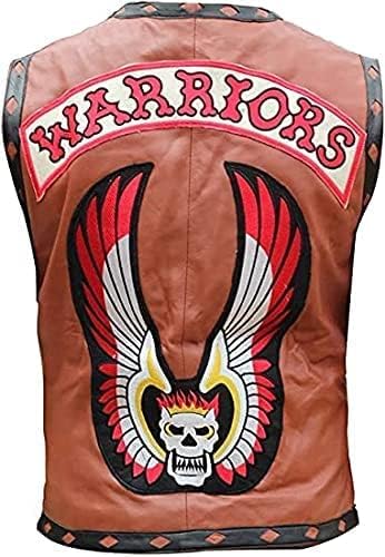 Men's Genuine Motorcycle Leather Vest Gangster Biker Warrior Vest